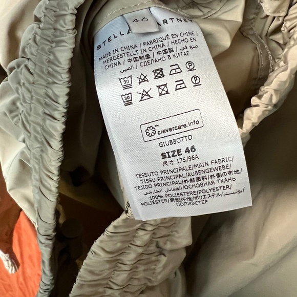 Adidas Stella McCartney Oversize Jayla Jacket Wind Breaker Pockets Beige… - Picture 15 of 16